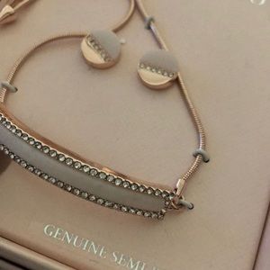 Vince Camuto Rose Gold Bracelet & Earring Set